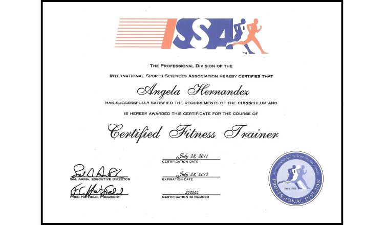 Angela Hernandez ISSA Certified Fitness Trainer